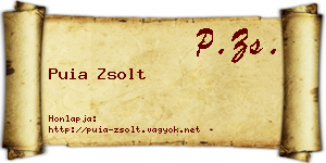 Puia Zsolt névjegykártya
